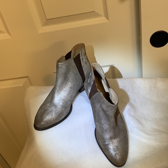 SEYCHELLES Women’s Offstage Ankle Leather Boots Pewter size 7 - Picture 2 of 6